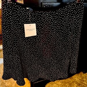 American Eagle Outfitters Black and White Midi Skirt